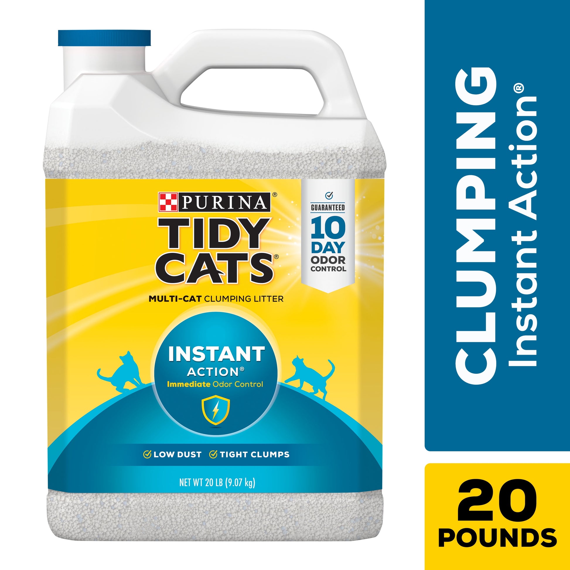 (2 Pack) Purina  Clumping Cat Litter, Instant Action Multi Cat Litter, 20 Lb. Jug